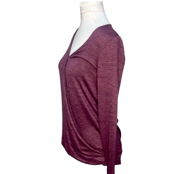 Gap Surplice Wrap Blouse Purple - Picture 3 of 6